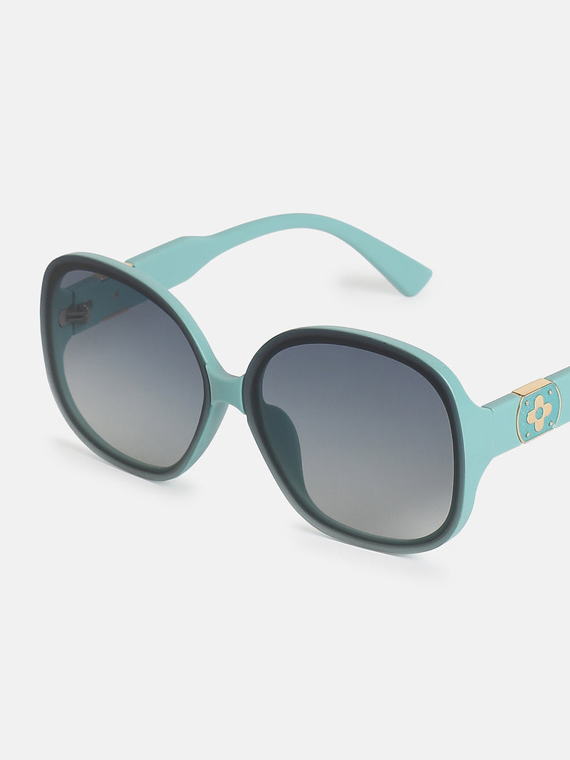 The Ocean Oval Sunglass-Aqua Blue
