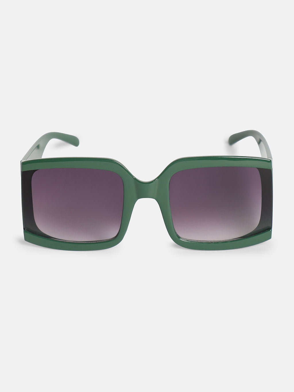 The Shadow Oversized Sunglass-Jet Black