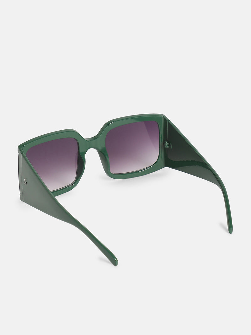 The Shadow Oversized Sunglass-Jet Black