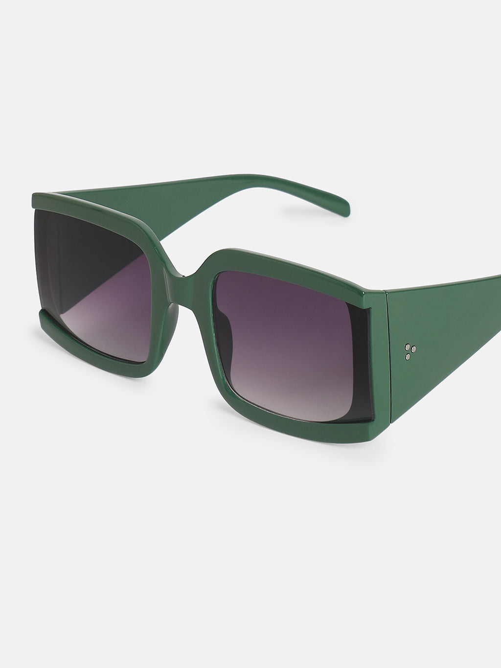 The Shadow Oversized Sunglass-Jet Black