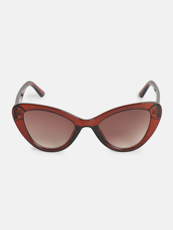 The Diva Cat Eye Sunglass-Ruby Red