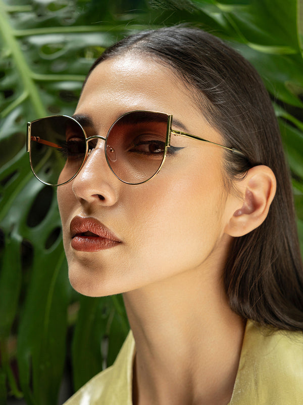 The Classic Aviator Sunglass-Gold Brown