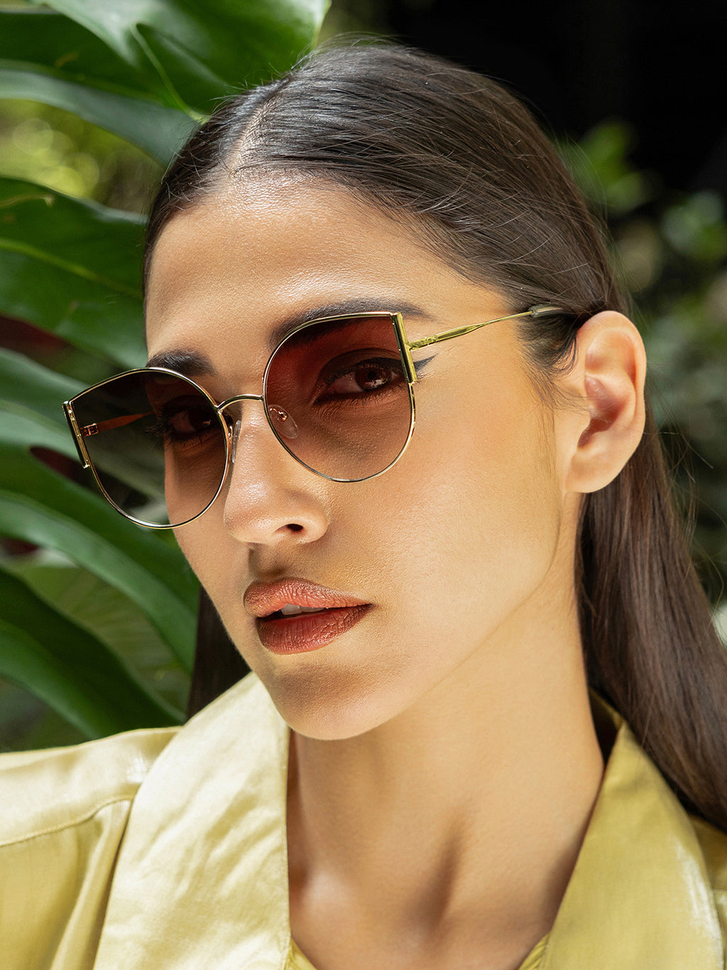 The Classic Aviator Sunglass-Gold Brown