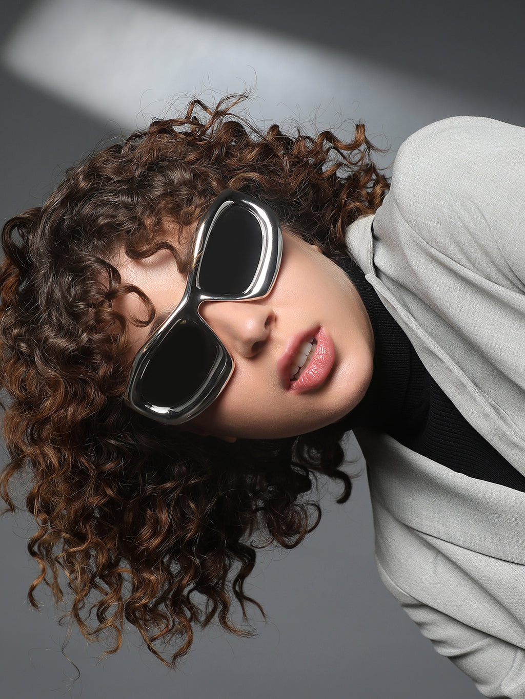 The Velocity Shield Sunglass - Silver Smoke