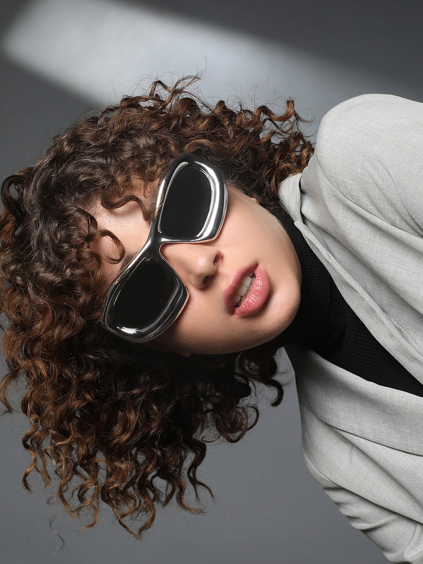 The Velocity Shield Sunglass - Silver Smoke