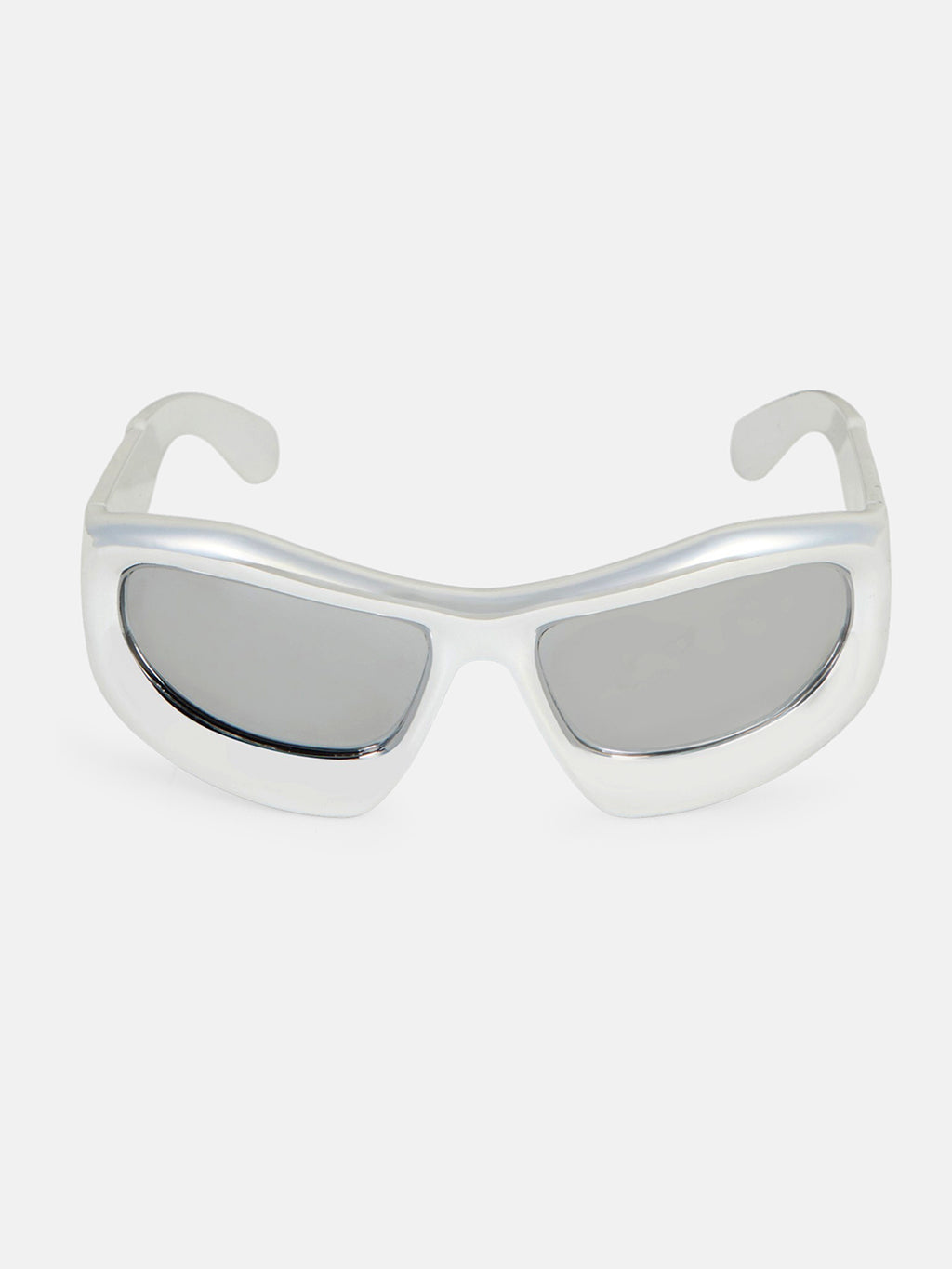 The Velocity Shield Sunglass - Silver Smoke