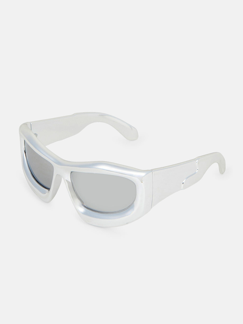 The Velocity Shield Sunglass - Silver Smoke