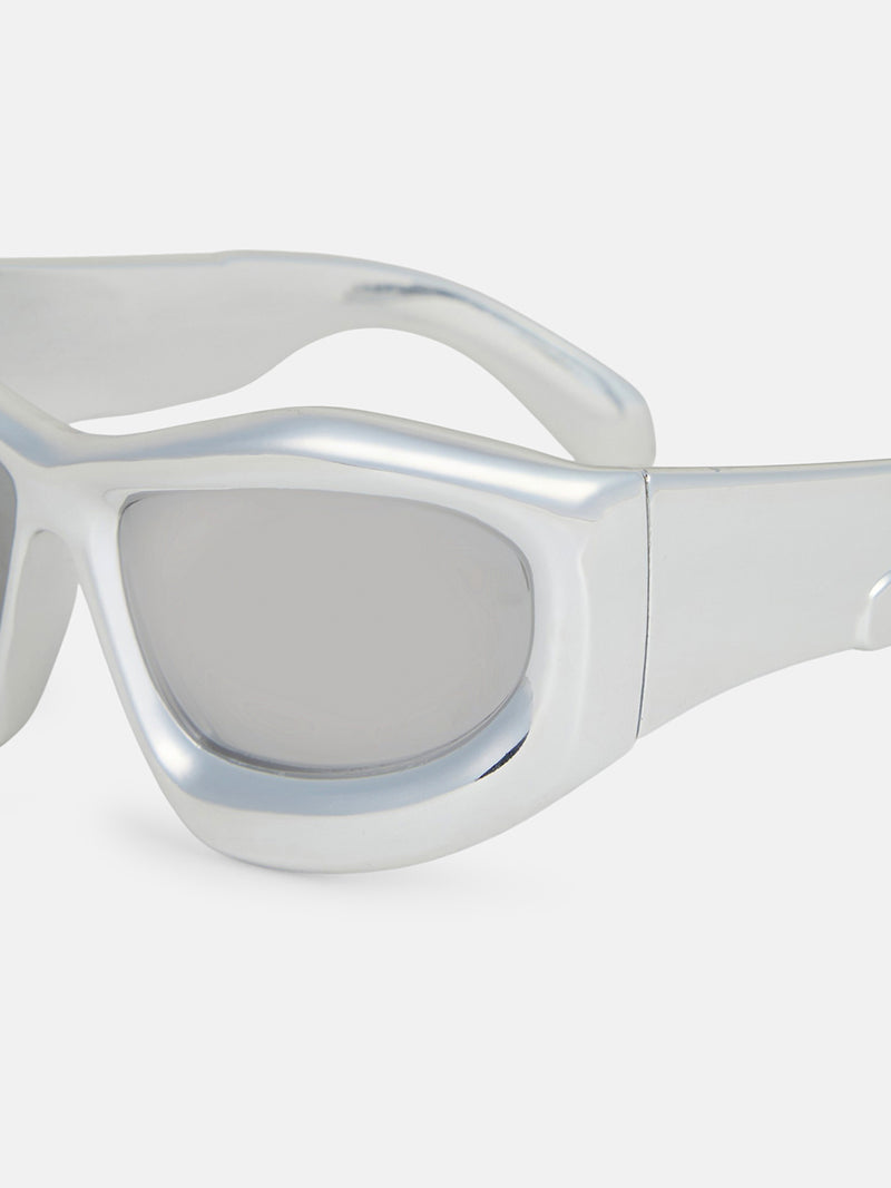 The Velocity Shield Sunglass - Silver Smoke