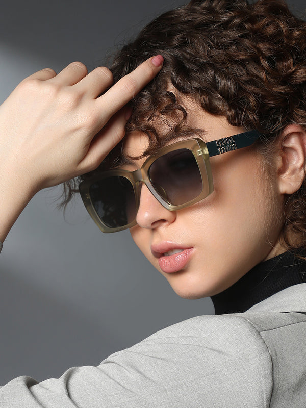 The Atlas Square Sunglass - Champagne Gold