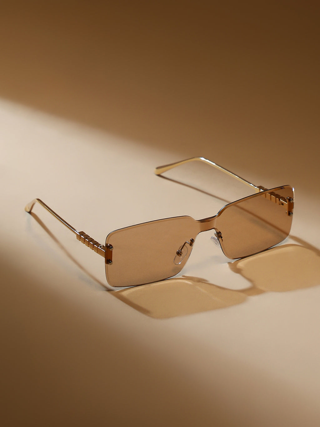 The Nova Rimless Sunglass - Desert Gold