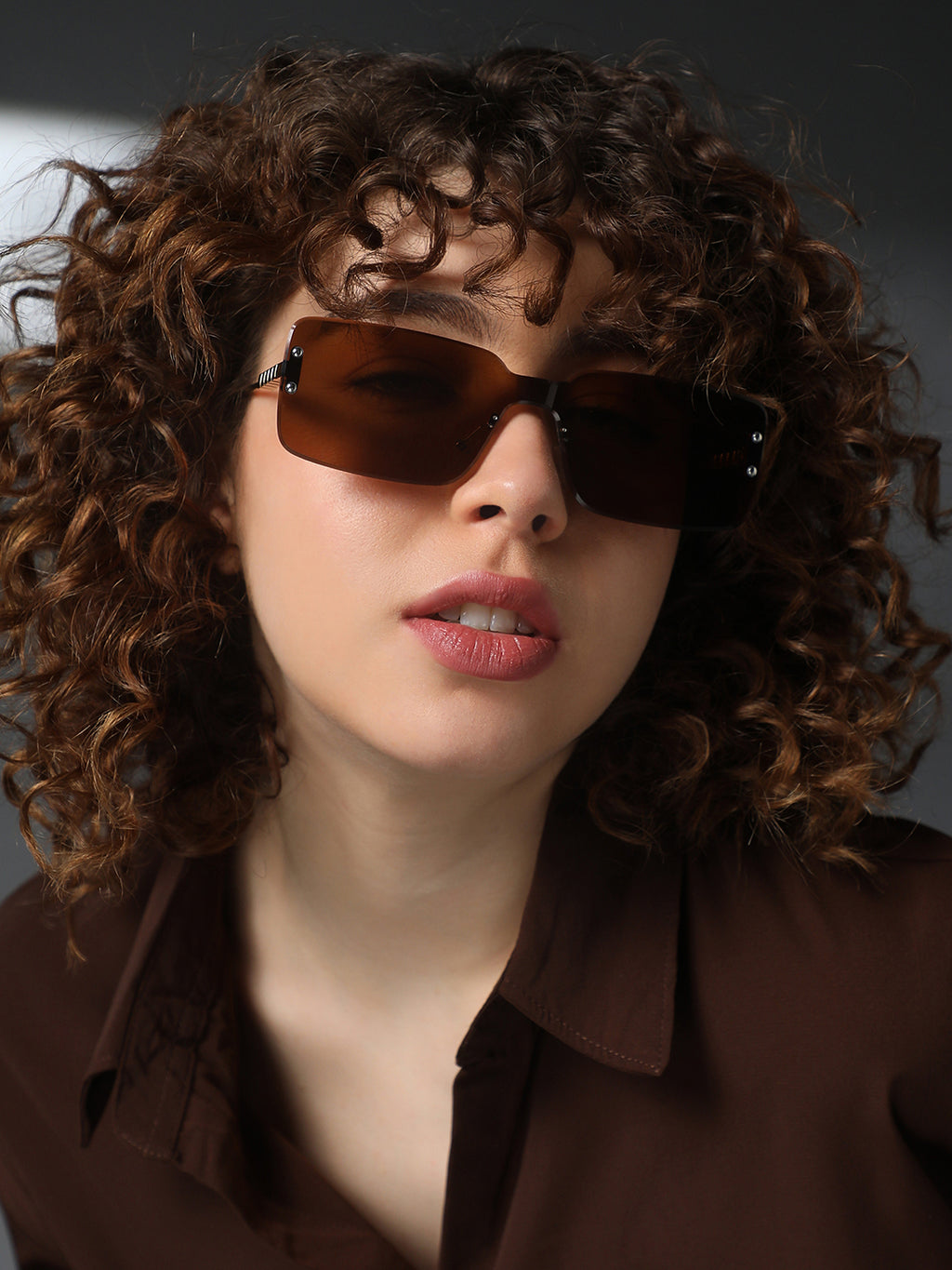 The Nova Rimless Sunglass - Desert Gold
