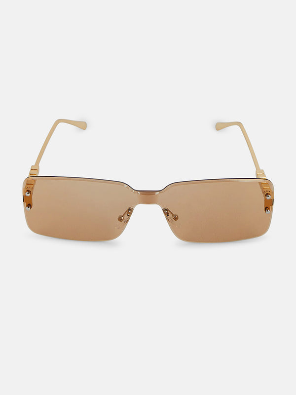 The Nova Rimless Sunglass - Desert Gold