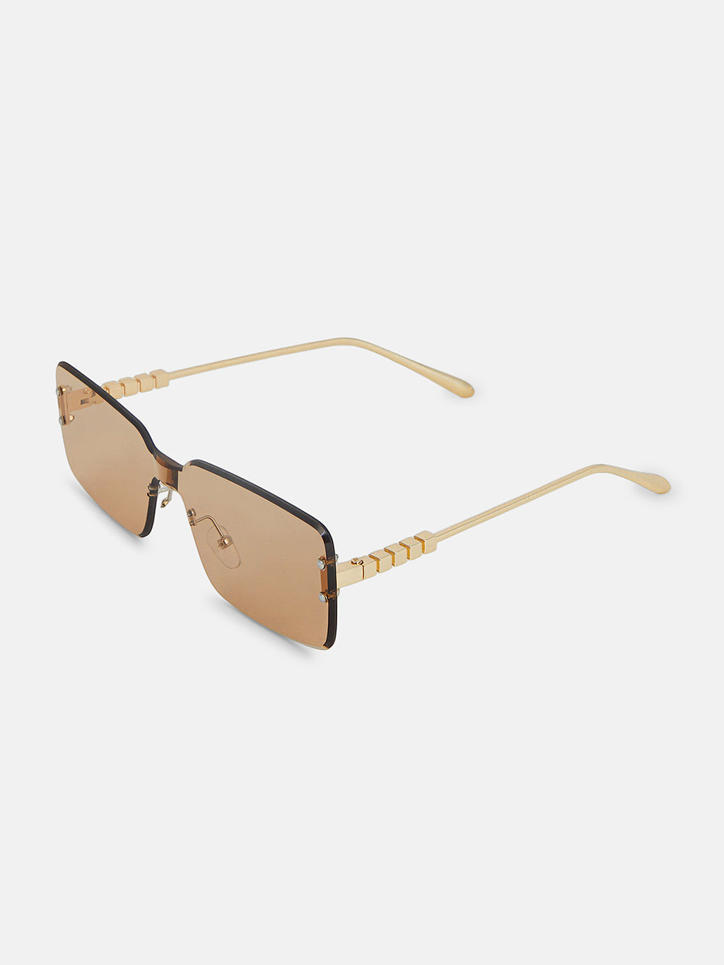 The Nova Rimless Sunglass - Desert Gold