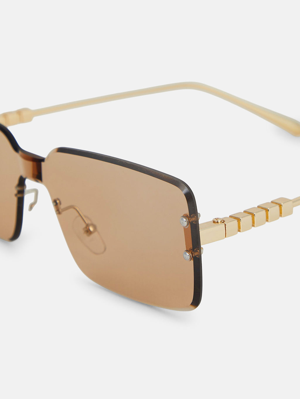 The Nova Rimless Sunglass - Desert Gold