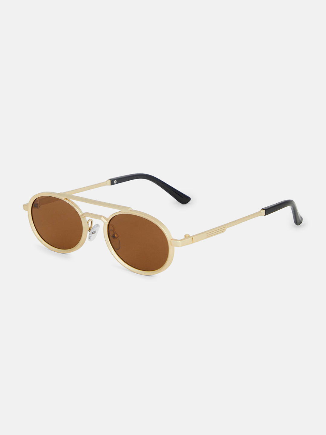 The Scholar Round Sunglass - Coffee Brown