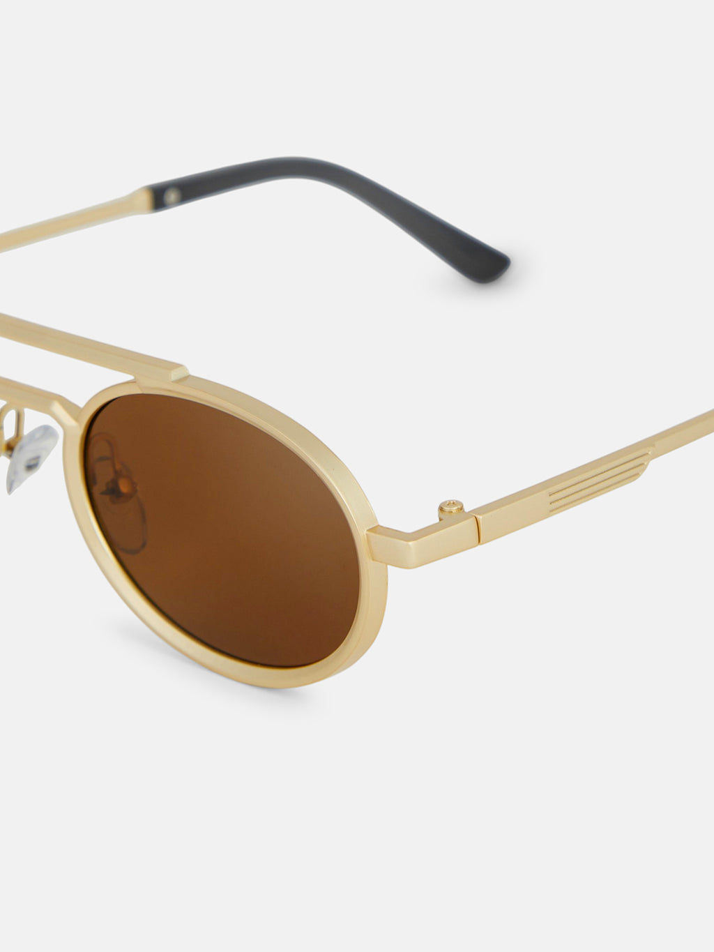The Scholar Round Sunglass - Coffee Brown