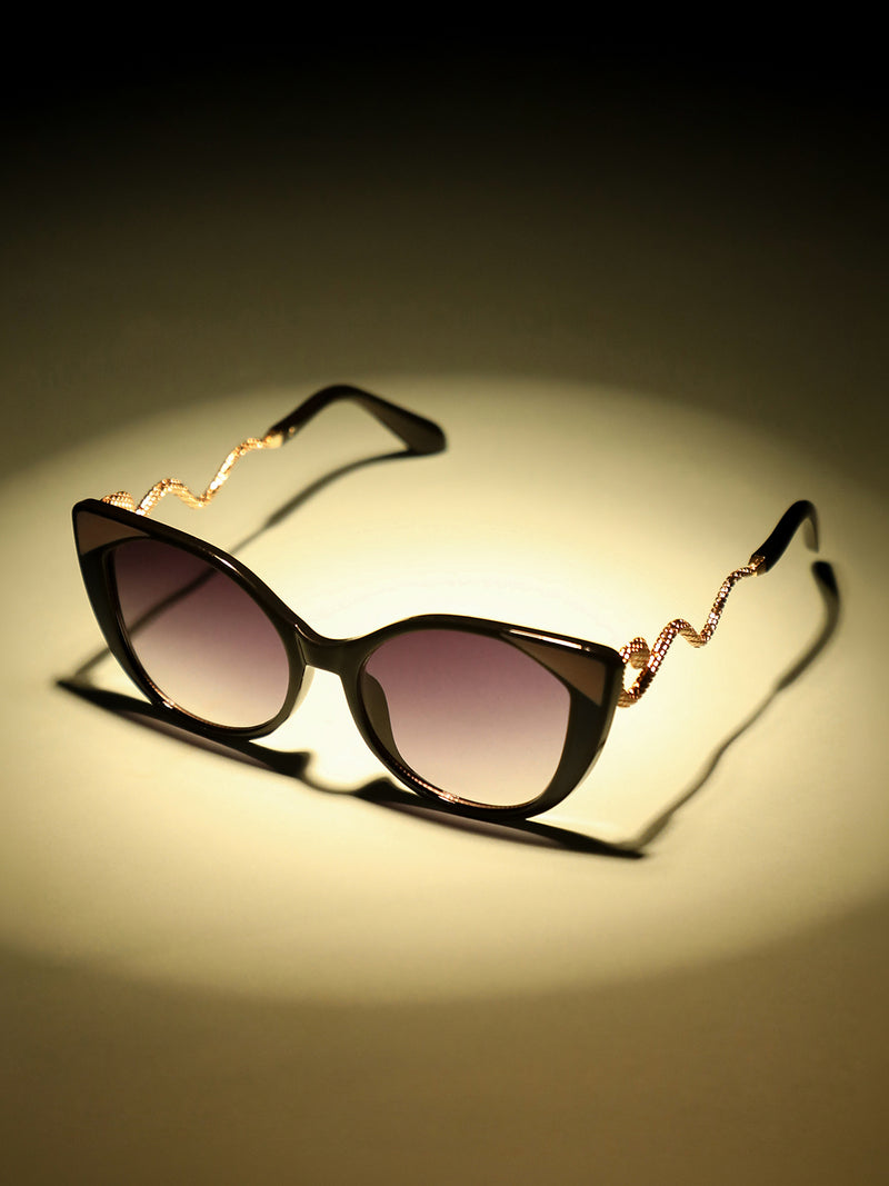 The Diva Cat Cat-Eye Sunglass-Midnight Violet