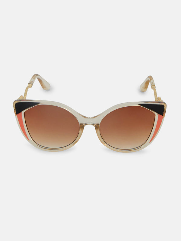 The Diva Cat Cat-Eye Sunglass-Golden Amber
