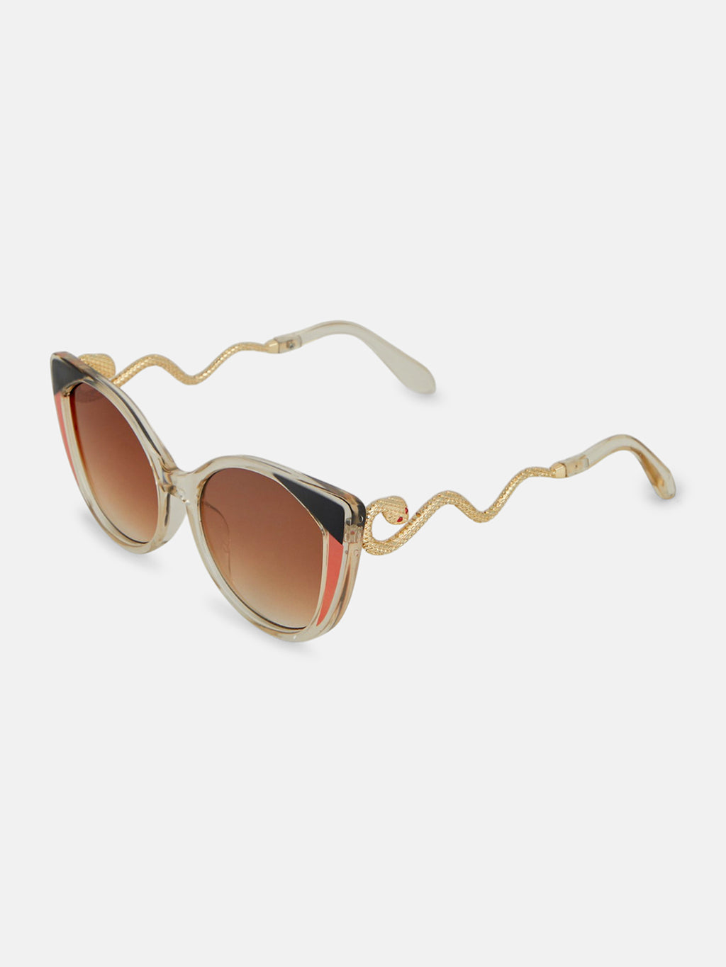 The Diva Cat Cat-Eye Sunglass-Golden Amber