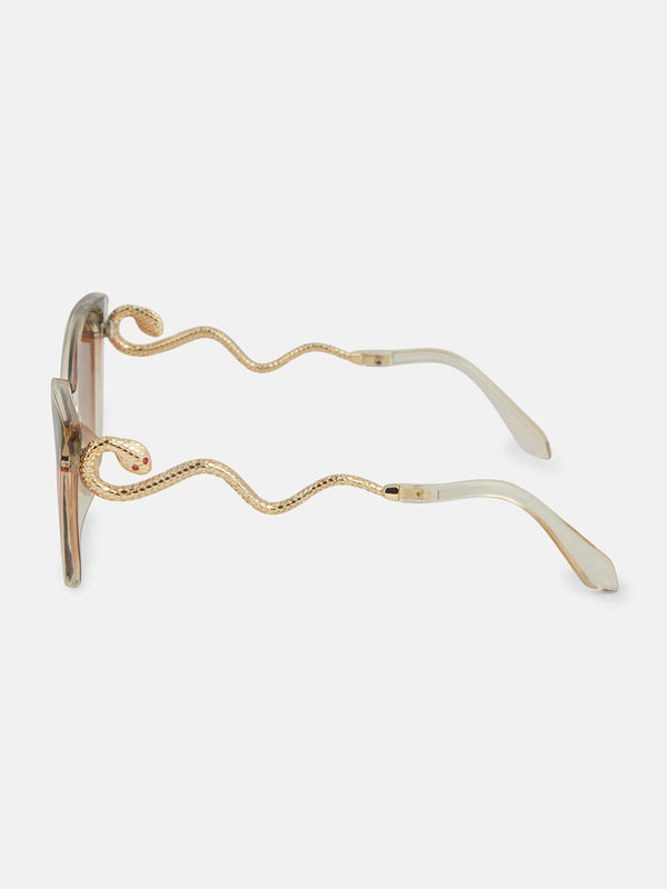 The Diva Cat Cat-Eye Sunglass-Golden Amber