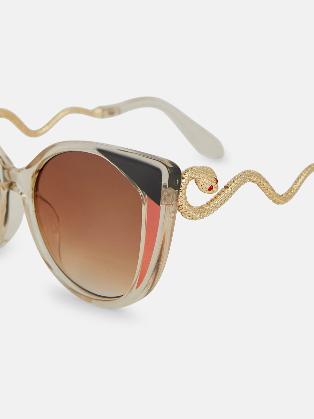 The Diva Cat Cat-Eye Sunglass-Golden Amber