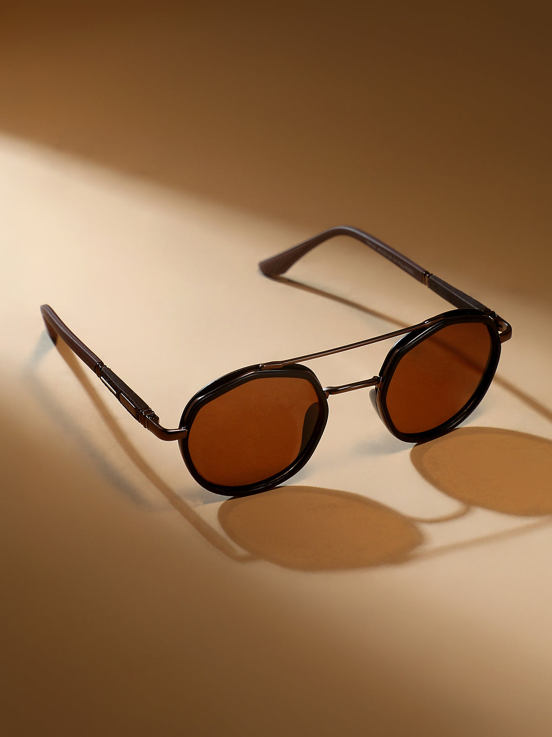 The Scholar Round Sunglass - Vintage Brown