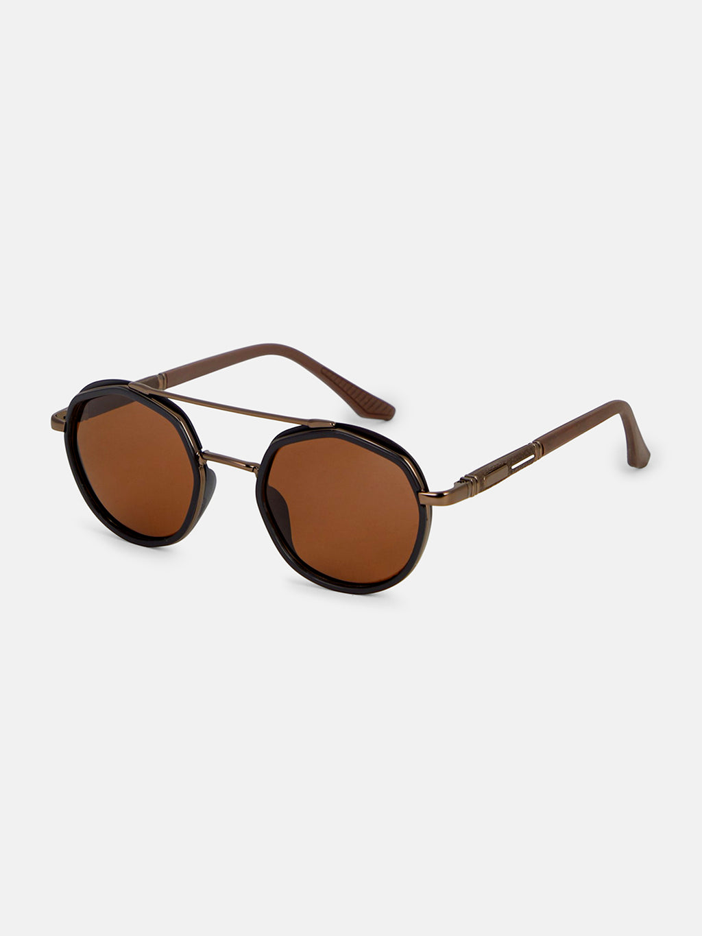 The Scholar Round Sunglass - Vintage Brown