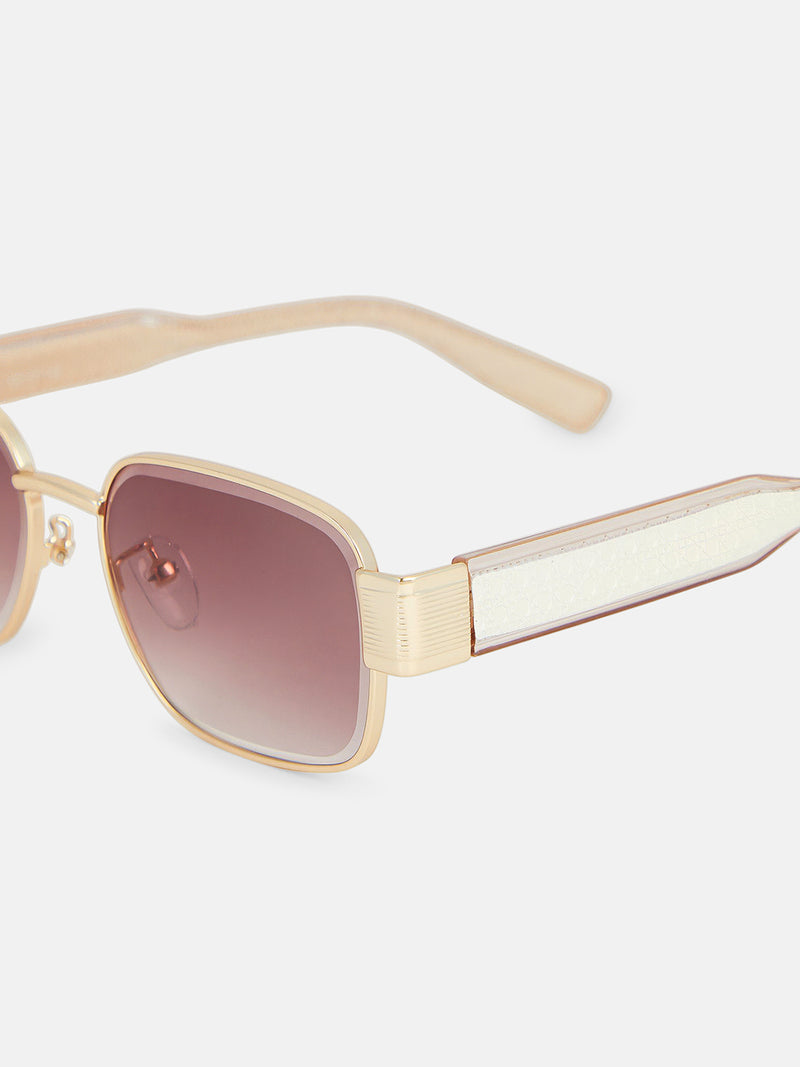 The Sunset Square Sunglass - Rose Pink