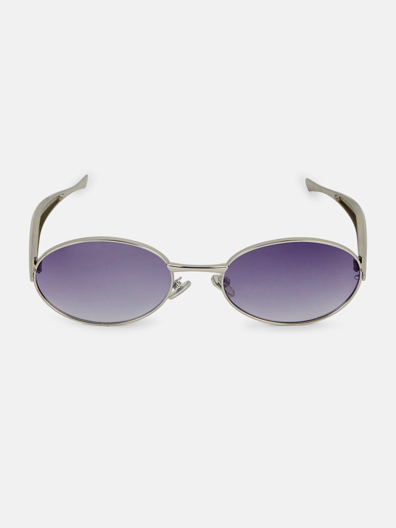 The Retro Oval Sunglass - Violet Haze