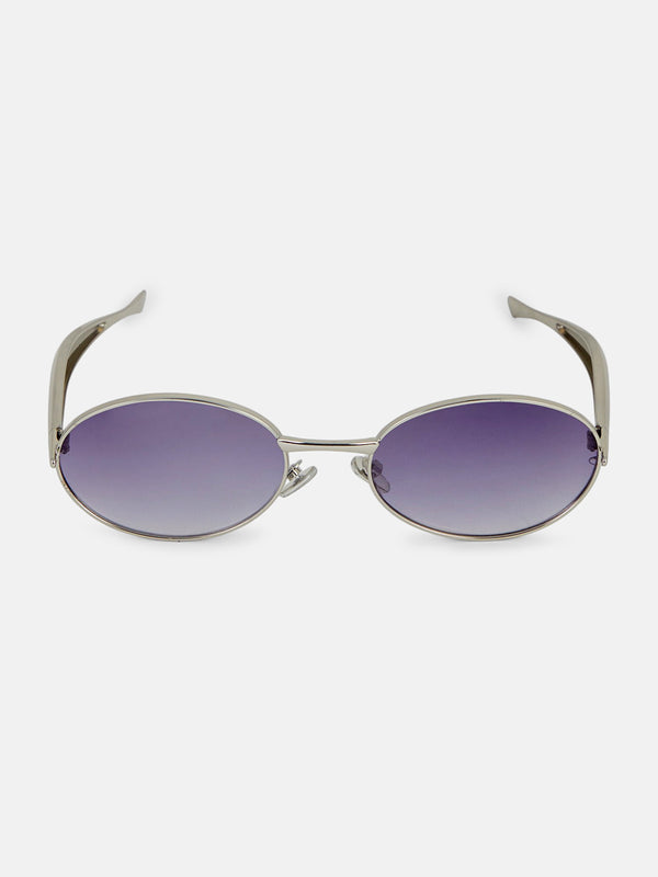 The Retro Oval Sunglass - Violet Haze