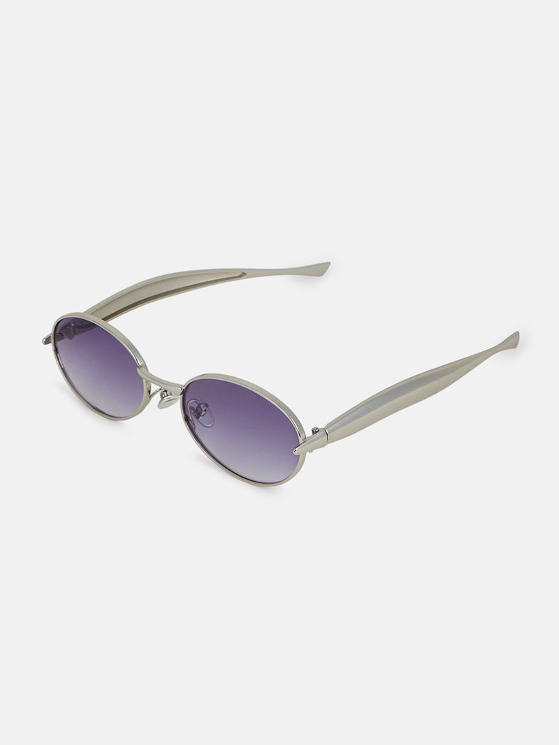 The Retro Oval Sunglass - Violet Haze