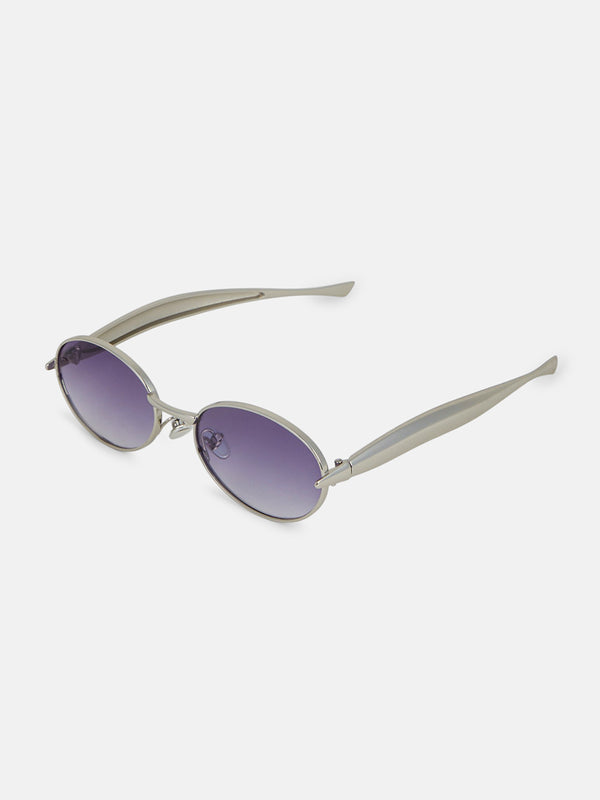 The Retro Oval Sunglass - Violet Haze