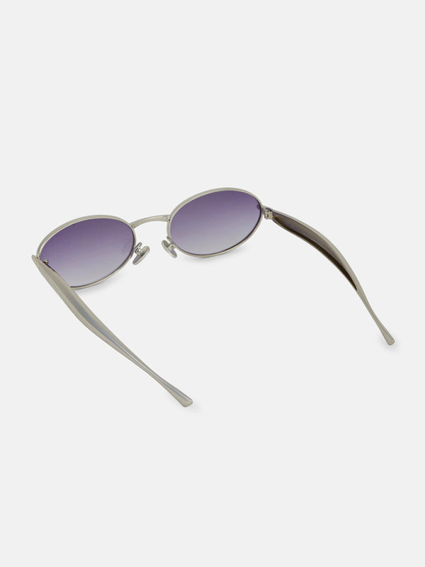 The Retro Oval Sunglass - Violet Haze