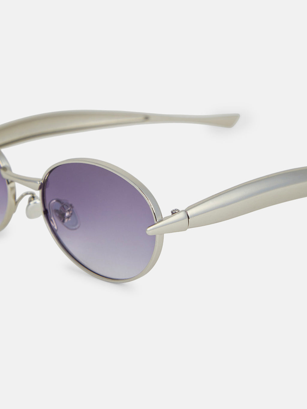 The Retro Oval Sunglass - Violet Haze