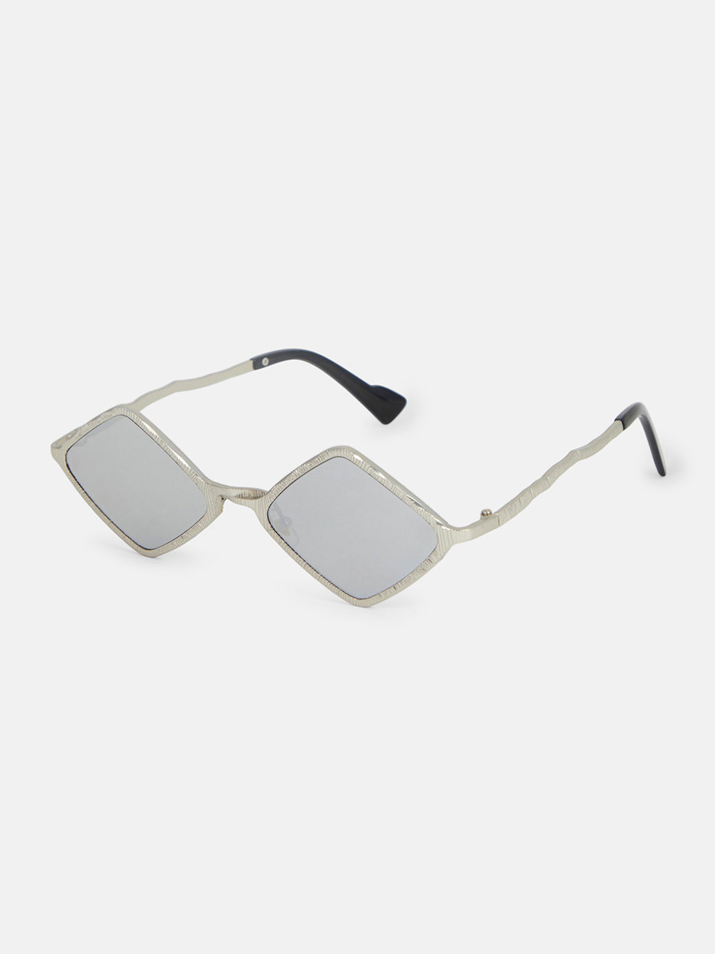 The Edge Geometric Sunglass - Silver Mist