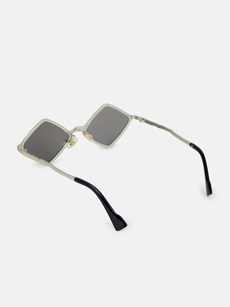 The Edge Geometric Sunglass - Silver Mist