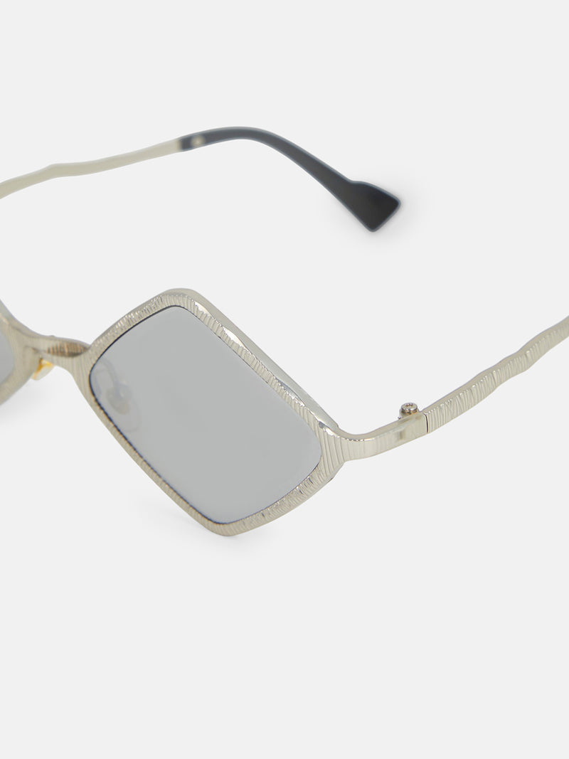 The Edge Geometric Sunglass - Silver Mist