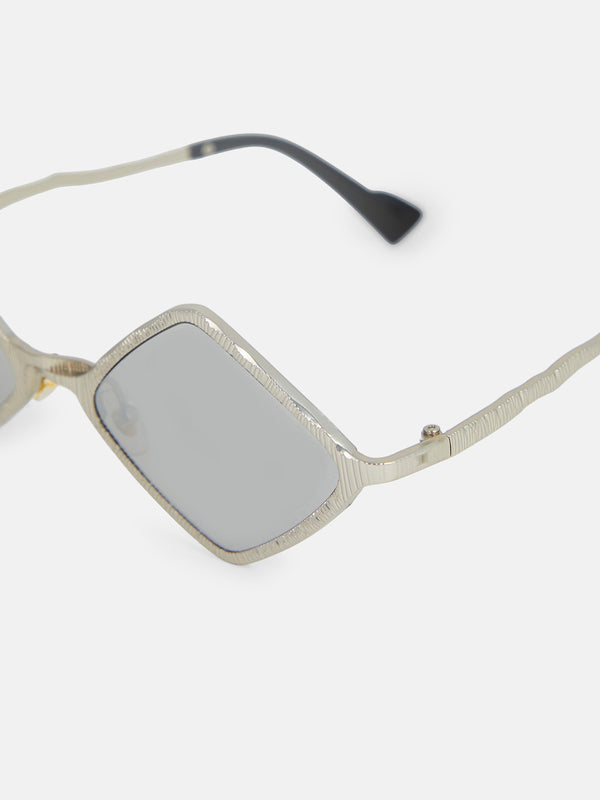 The Edge Geometric Sunglass - Silver Mist