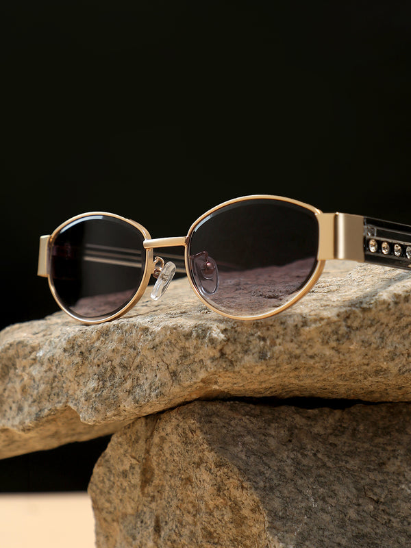 The Retro Oval Sunglass - Lavender Smoke