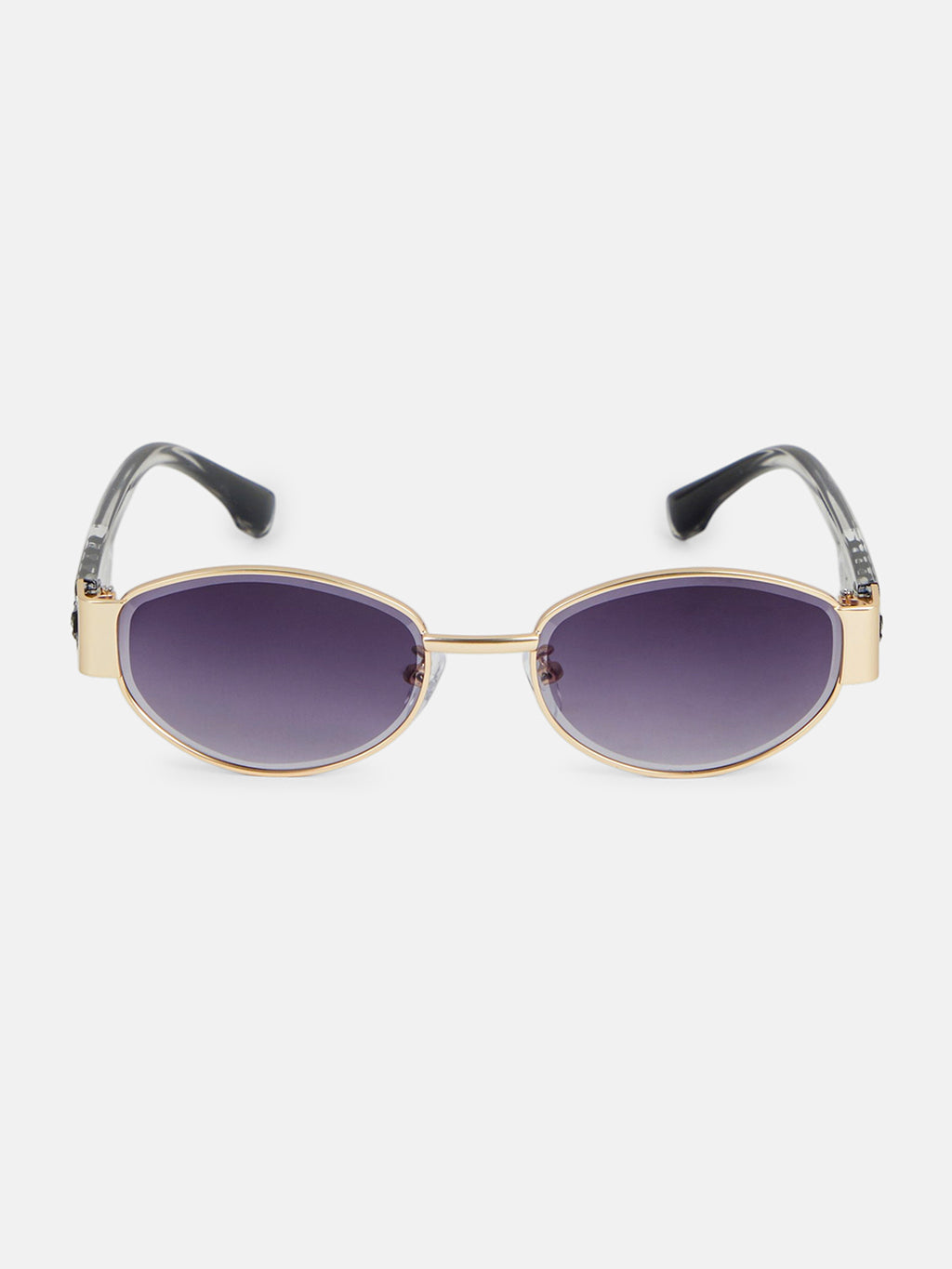 The Retro Oval Sunglass - Lavender Smoke