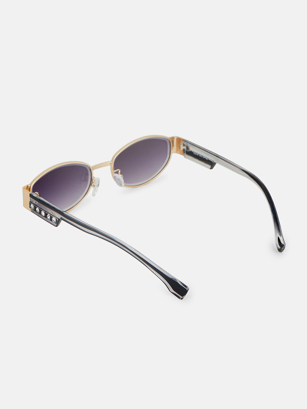 The Retro Oval Sunglass - Lavender Smoke