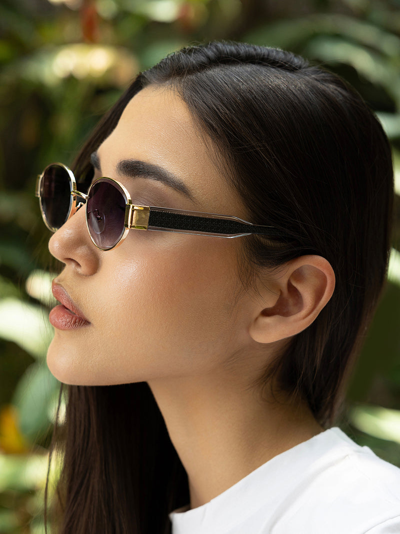 The Slim Oval Sunglass-Rose Tint