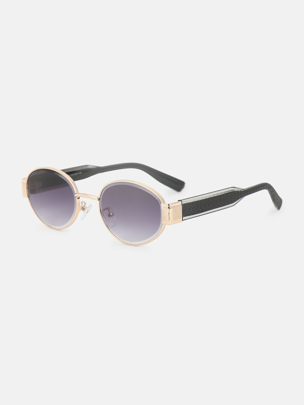 The Slim Oval Sunglass-Rose Tint
