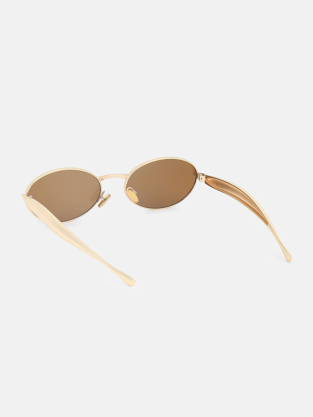 The Minimal Round Sunglass-Gold Amber