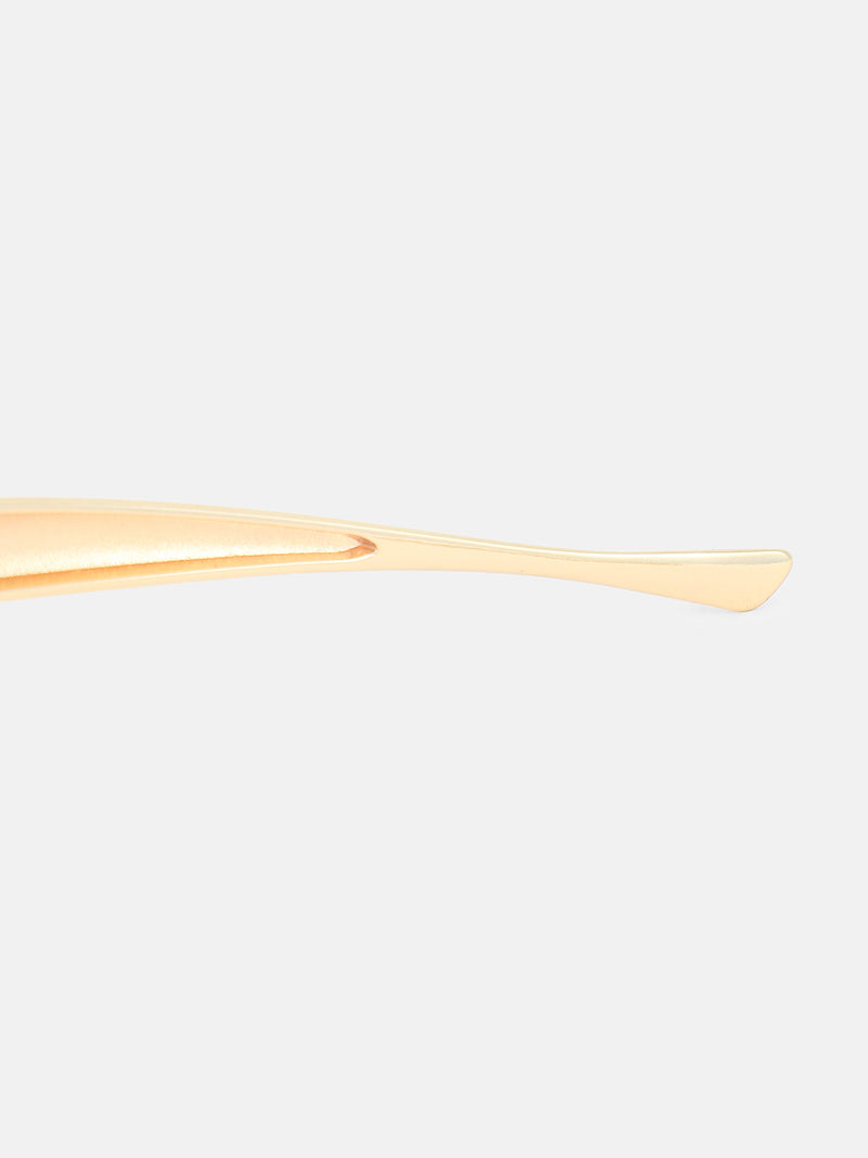 The Minimal Round Sunglass-Gold Amber