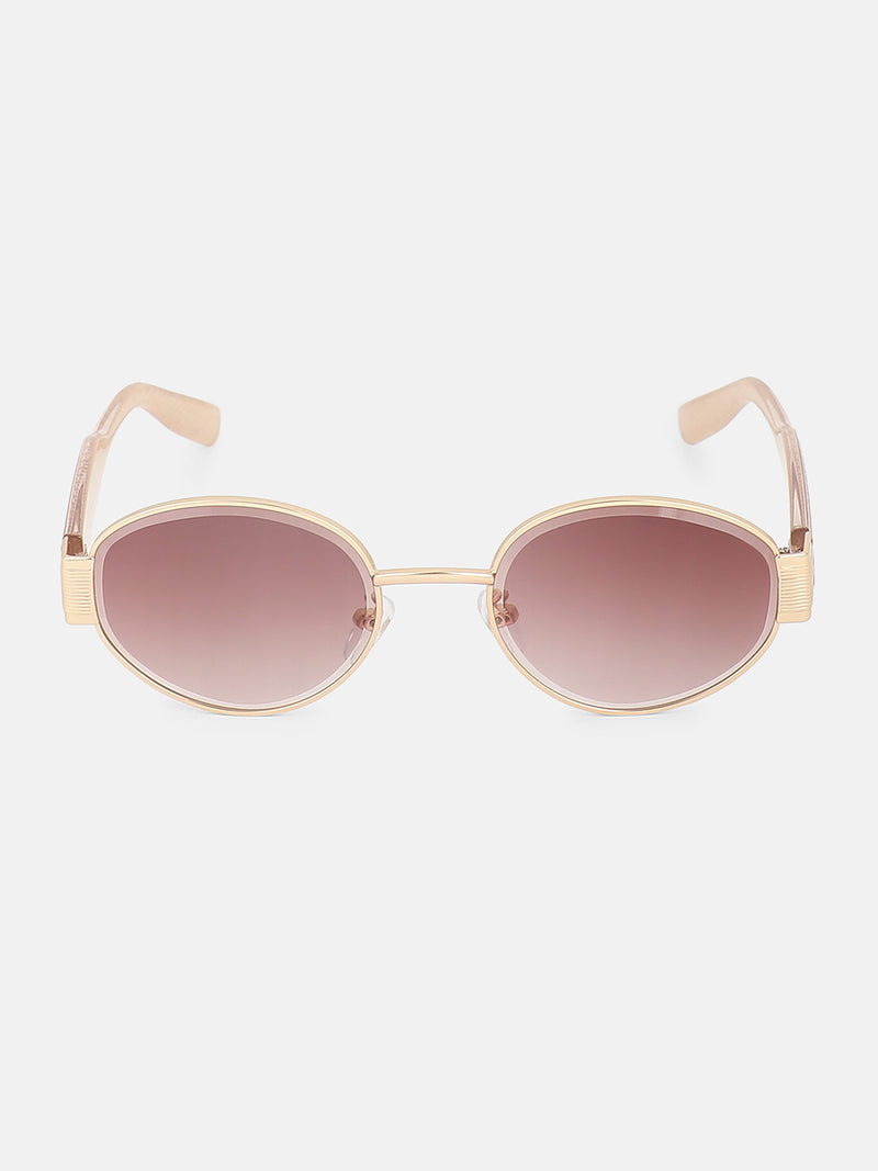 The Soft Oval Sunglass-Blush Gold