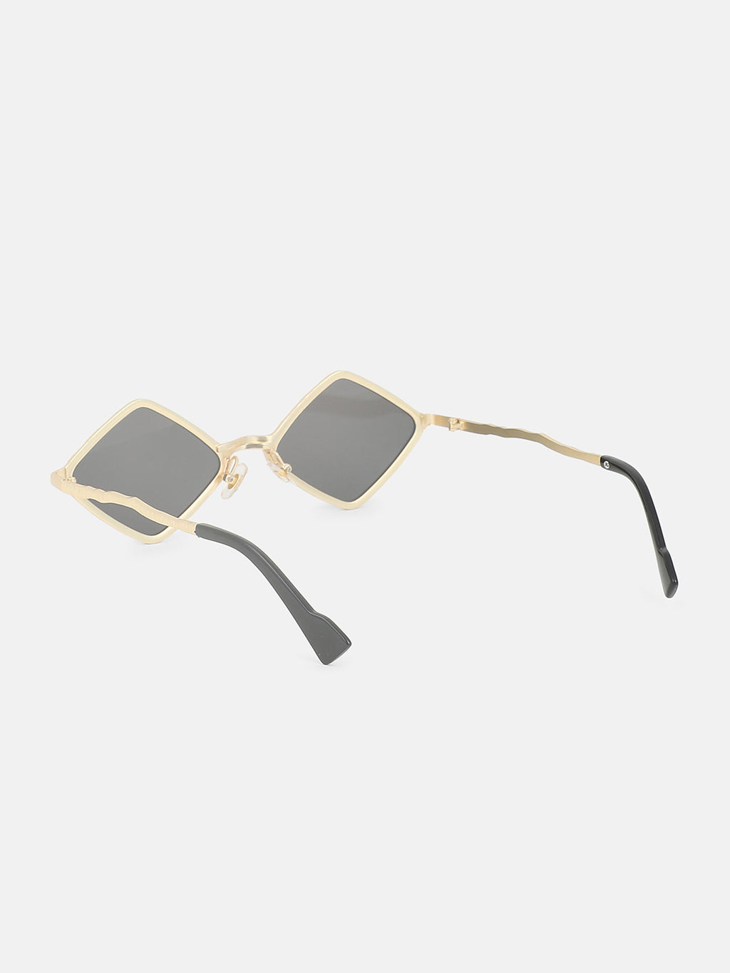 The Edge Rectangular Sunglass-Black Gold