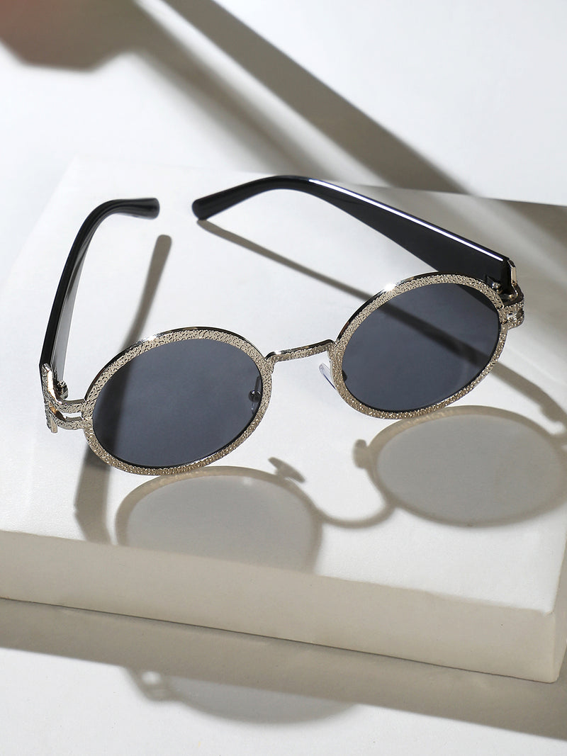 The Minimal Round Sunglass - Jet Black