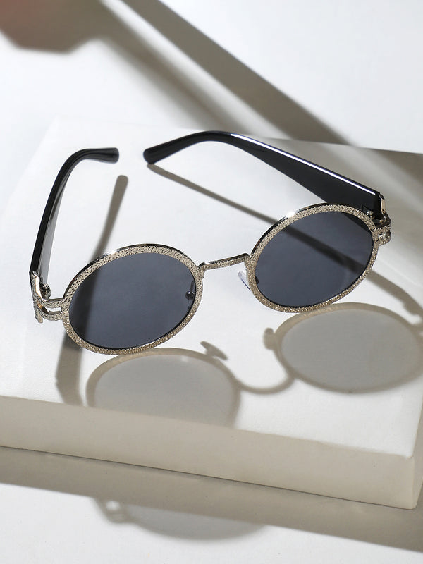 The Minimal Round Sunglass - Jet Black