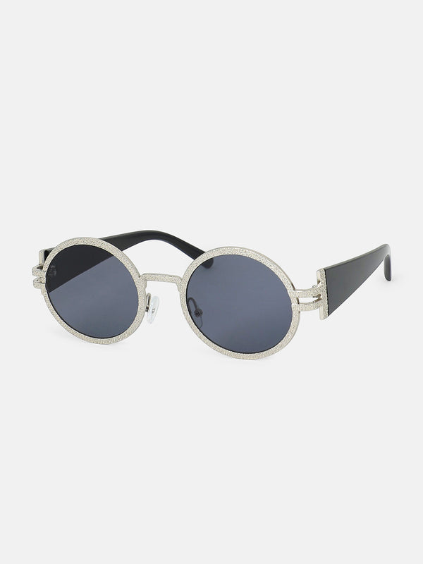 The Slim Oval Sunglass - Gold Smoke